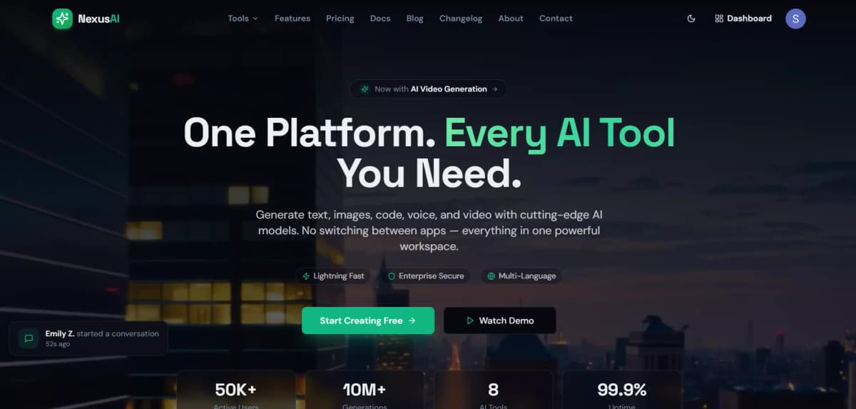NexusAI — AI SaaS Template